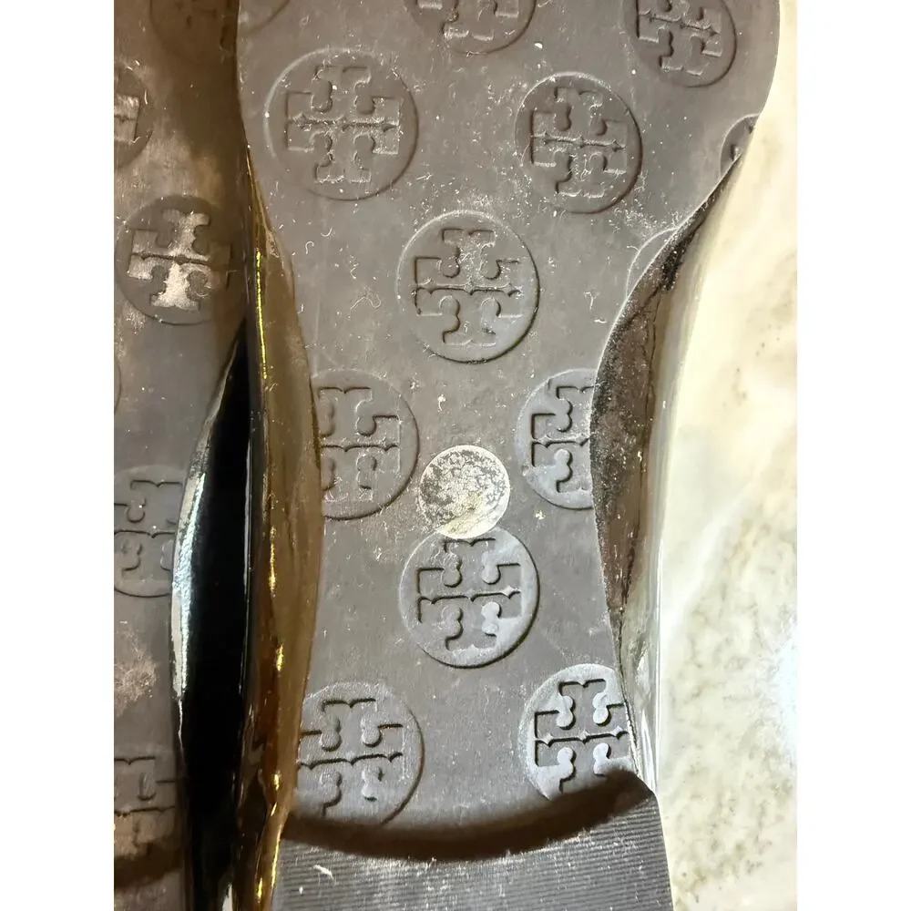 Tory Burch Reva Patent Leather Ballet Flats Black 7